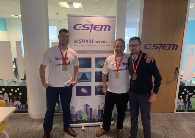 Andrew, Jonathan and Paul with medals